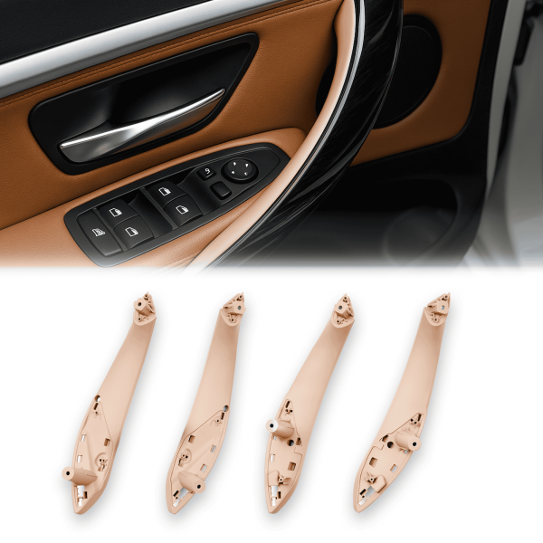 BMW F30 F32 interior door handle replacement kit in beige 4-piece set