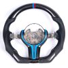 iCarPro BMW F30 F80 F82 F87 carbon fiber steering wheel with blue cover main product view