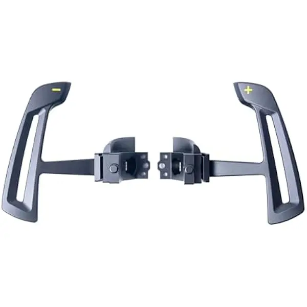 iCarPro Magnetic Aluminum Paddle Shifters for Porsche 992 Carrera / GT3 · Panamera 971.2/976 · Macan 95B9 · Cayenne 9YA.2 – Precision OEM-Style Fit, Crisp Magnetic Click, Yellow +/- Performance Mark